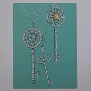 Tiffany & Co Key Jewelry Collection Card Postcard Advertising Promo 2014 New